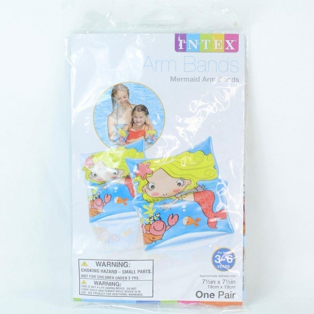 Intex Inflatable Mermaid Arm Bands‎ Water Wings Swim Floaties Ages 3-6 - NEW